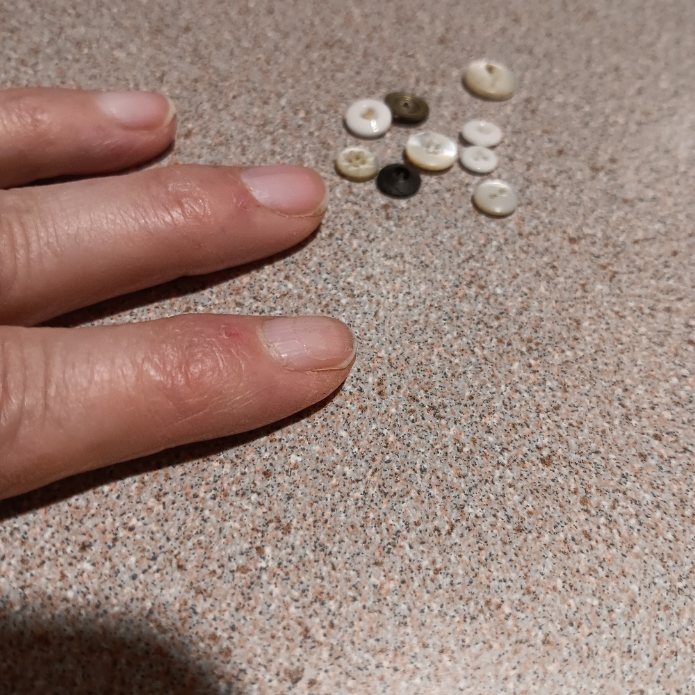 9 antique  tiny Baby buttons